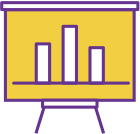 Icon of chart with tables