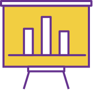 A chart projected onto a presentation board presumably to a large crowd of onlookers.