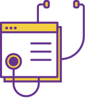 A stethoscope listening to an interface design to pick up any unhealthy signals