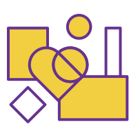 A series of shapes that come together to create a unfied whole